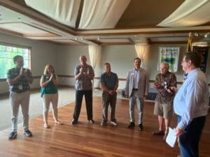Three new members welcomed into the Medford Rotary Club